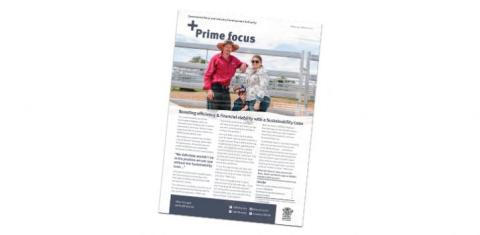 Front page of the winter edition of prime focus newsletter